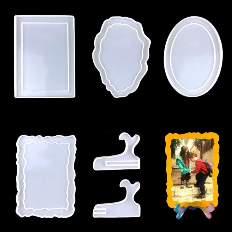 1PC Creative Photo Frame with Holder Resin Mold Picture Stand Silicone Mold DIY Epoxy Resin Making Supplies
1PC Creative Photo Frame with Holder Resin Mold Picture Stand Silicone Mold DIY Epoxy Resin Making Supplies