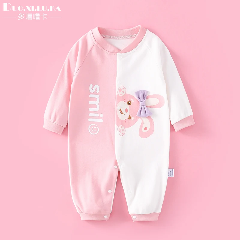 Brand Autumn Baby Girls Rompers Long Sleeves Cartoon Overalls Smile Face Newborn Baby Girl Clothes Cotton Roupa Infantil Pajamas
Brand Autumn Baby Girls Rompers Long Sleeves Cartoon Overalls Smile Face Newborn Baby Girl Clothes Cotton Roupa Infantil Pajamas
