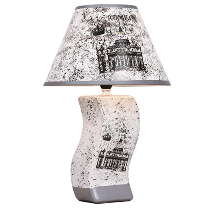 Ceramic Table Lamp Nordic Home Living Room Bedroom Study Bedside Decoration Table Lamp Hotel Engineering Lamp, EU Plug 
Ceramic Table Lamp Nordic Home Living Room Bedroom Study Bedside Decoration Table Lamp Hotel Engineering Lamp, EU Plug