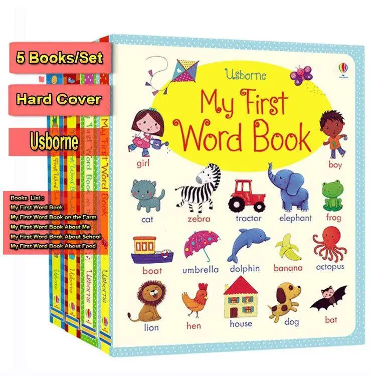 5 Books/set Usborne My First Word Book English Picture Board Book Learn Dictionary Baby and Kids Early Education pre k learning
5 Books/set Usborne My First Word Book English Picture Board Book Learn Dictionary Baby and Kids Early Education pre k learning