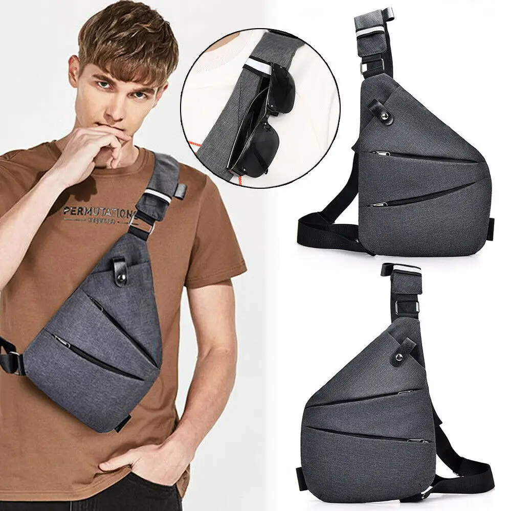 

Сумка-Кобура Fino мужская с защитой от кражи, брендовая сумочка на ремне, нагрудная противокражная Сумочка для хранения цифровых документов и путешествий