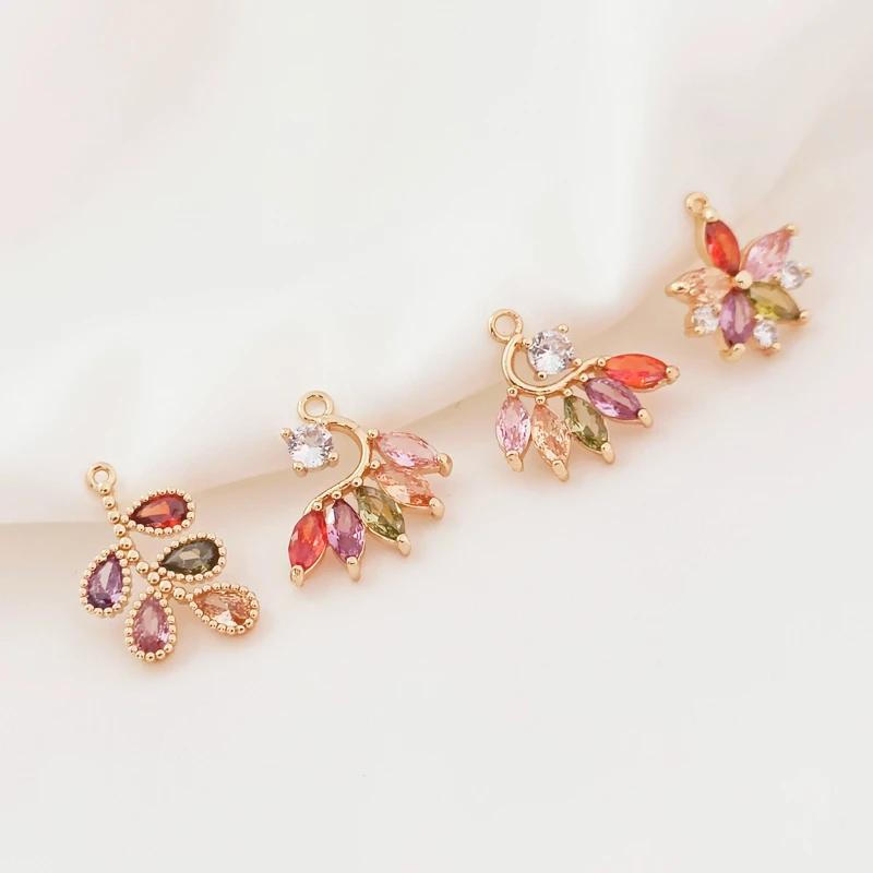 2 Pieces New 14K Copper-clad Gold Inlaid with Colored Zirconium Peacock Leaf Pendant Diy Handmade Earrings Necklace Accessories
2 Pieces New 14K Copper-clad Gold Inlaid with Colored Zirconium Peacock Leaf Pendant Diy Handmade Earrings Necklace Accessories