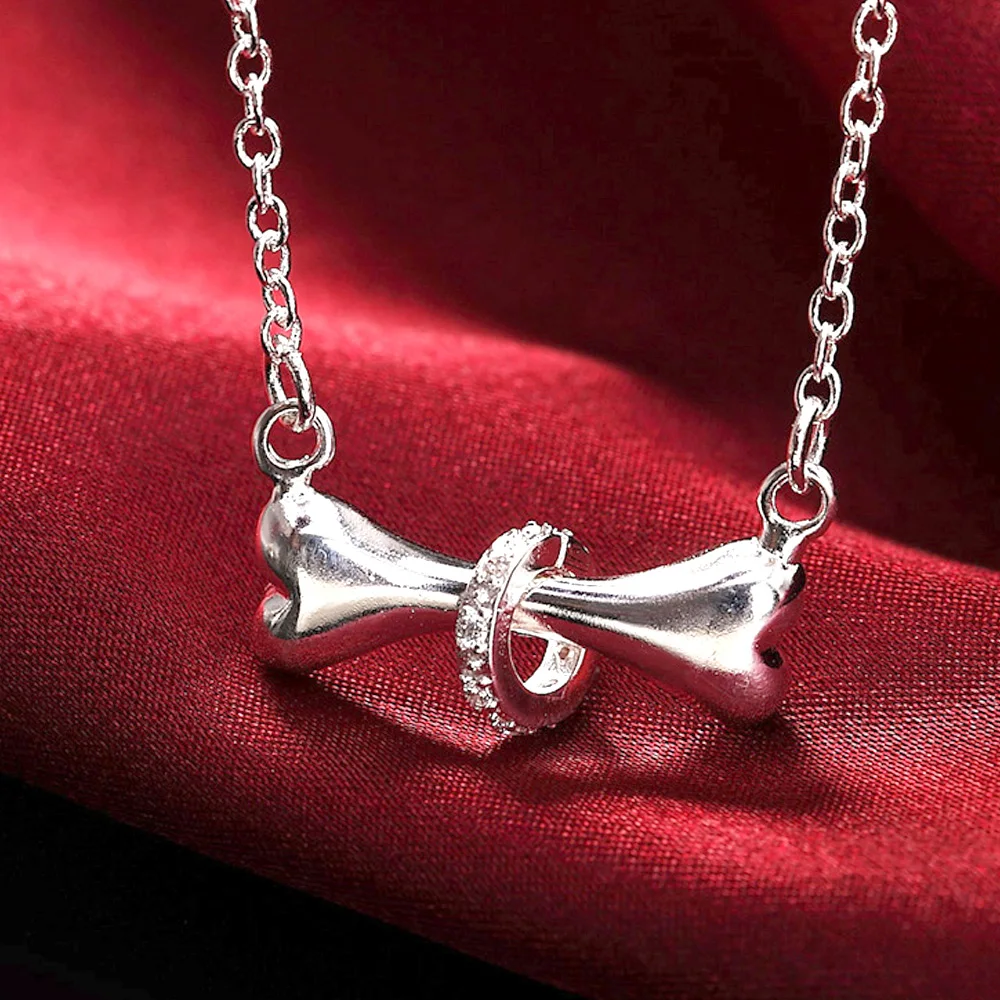 925 Stamp Silver Color Bone Pendants And Necklaces For Women Korean Simple Fashion Retro Lucky Wedding Engagement Jewelry GaaBou
925 Stamp Silver Color Bone Pendants And Necklaces For Women Korean Simple Fashion Retro Lucky Wedding Engagement Jewelry GaaBou