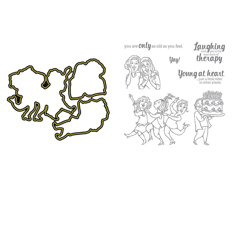 Набор прозрачных штампов Young At Heart и координационные штампы для женщин, штампы для самостоятельного изготовления бумажных карт
Набор прозрачных штампов Young At Heart и координационные штампы для женщин, штампы для самостоятельного изготовления бумажных карт