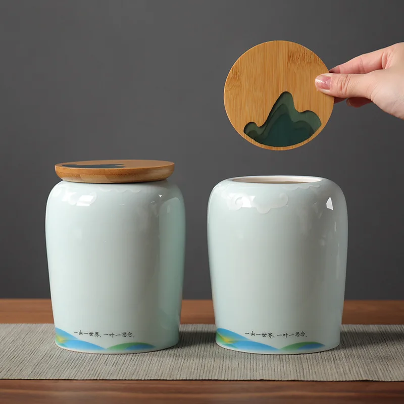 Portable Enamel Storage Jar Bamboo Lid Sealed Tea Tank Large Capacity Moisture-proof Candy Coffee Cans Gift Decoration Jar Decor
Portable Enamel Storage Jar Bamboo Lid Sealed Tea Tank Large Capacity Moisture-proof Candy Coffee Cans Gift Decoration Jar Decor
