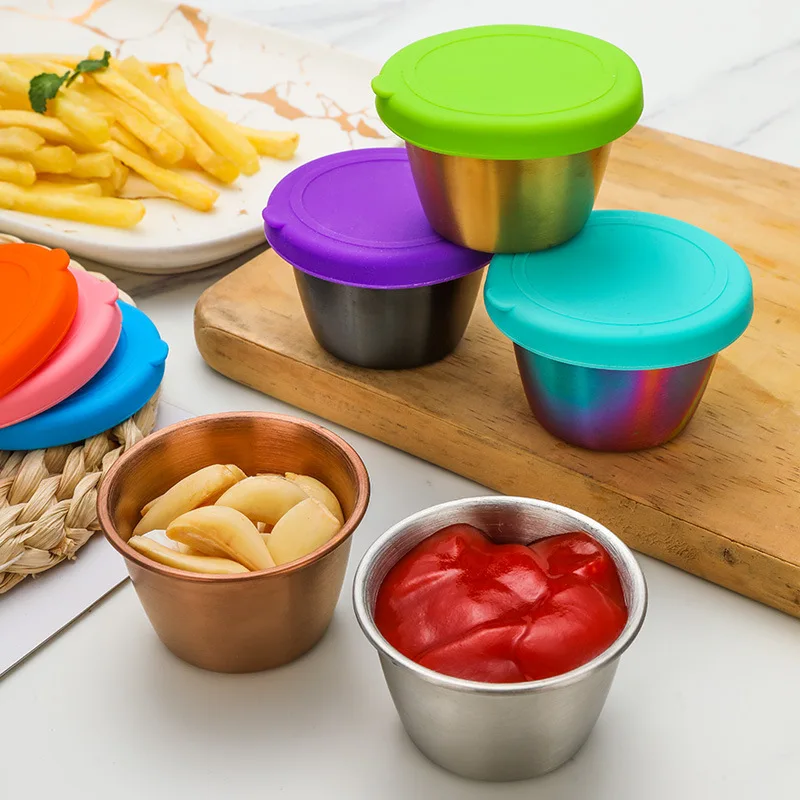 Stainless Steel Mini Sauce Cup Restaurant Steak Sauce Container with Lid Tomato Salad Dipping Bowl Seasoning Dish Appetizer Tool
Stainless Steel Mini Sauce Cup Restaurant Steak Sauce Container with Lid Tomato Salad Dipping Bowl Seasoning Dish Appetizer Tool