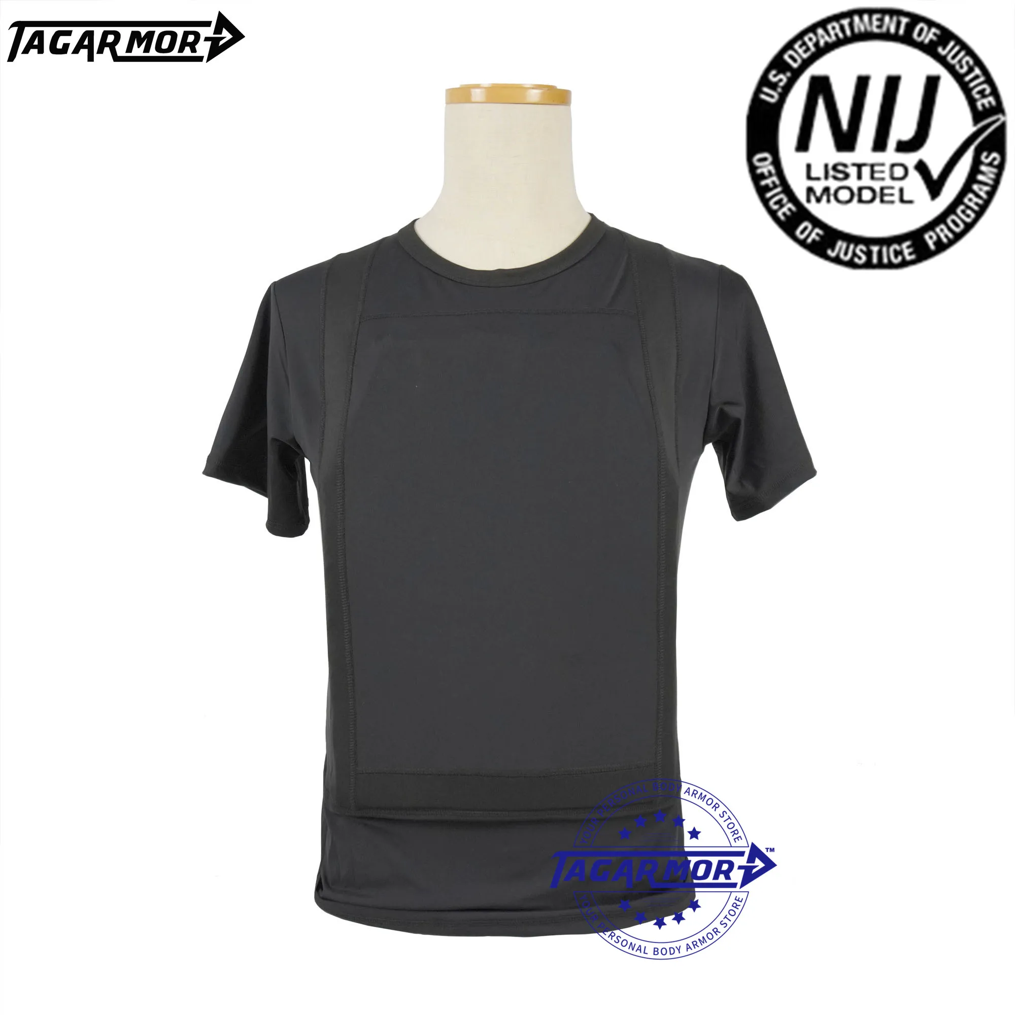 Lightweight Concealed NIJ 0101.06 IIIA Short Sleeve Bulletproof T-shirt 9mm Para FMJ & .44 Mag. JHP Body Armor Bulletproof Vest
Lightweight Concealed NIJ 0101.06 IIIA Short Sleeve Bulletproof T-shirt 9mm Para FMJ & .44 Mag. JHP Body Armor Bulletproof Vest