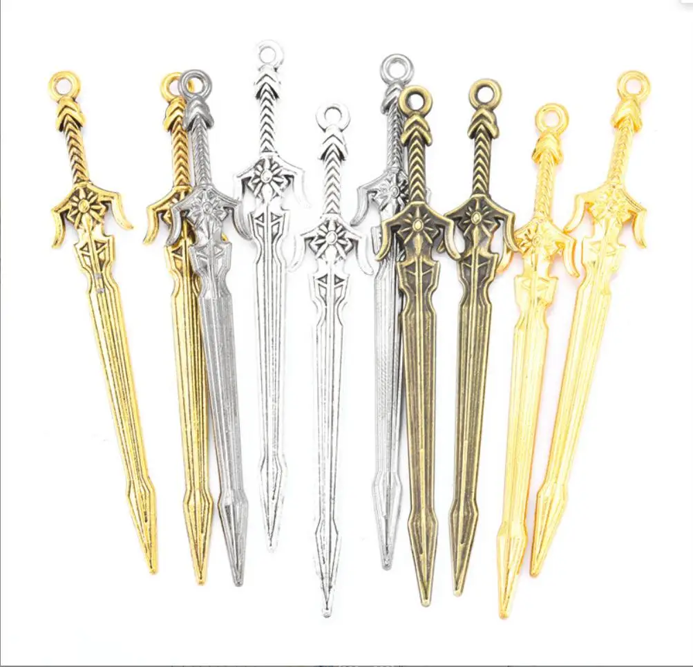 10pcs Sword Pendant 70*12mm Charms Tibetan Silver Plated Pendants Jewelry Making DIY Handmade Craft Antique Color,black F0139
10pcs Sword Pendant 70*12mm Charms Tibetan Silver Plated Pendants Jewelry Making DIY Handmade Craft Antique Color,black F0139
