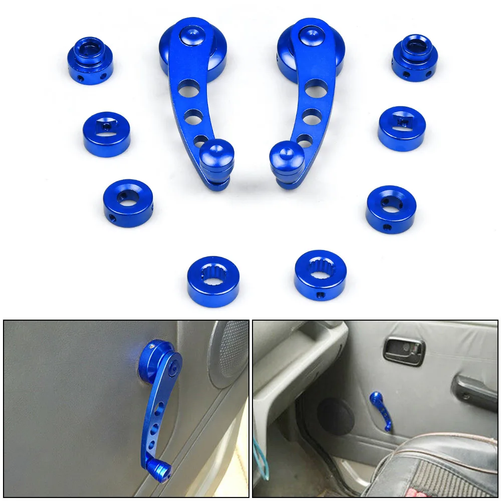 

1Set Universal Car Window Handle Winder Riser Replacement Winder Crank Riser Window Handles Aluminum Alloy