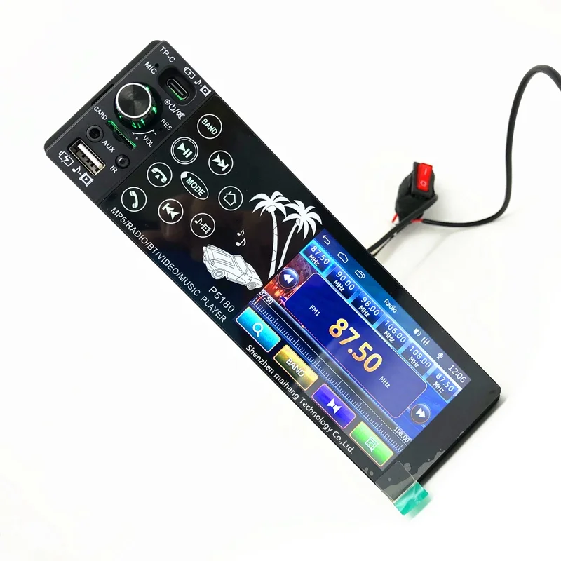 Factory Car mp5 player 3.8inch IPS screen Dual USB port FM Transmitter 7 color instructions Car Reversing Aid 
Factory Car mp5 player 3.8inch IPS screen Dual USB port FM Transmitter 7 color instructions Car Reversing Aid