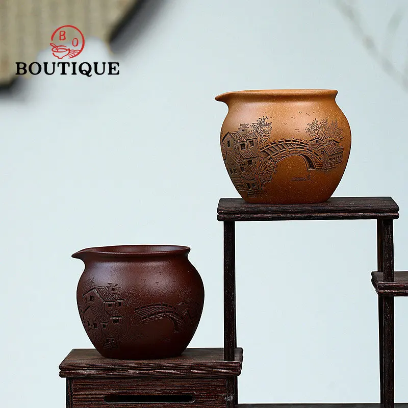 240ml Chinese Yixing Purple Clay Tea Pitcher Handmade Boutique Justice Cup JiangNan Fair Cup Customized Zisha Tea Set Drinkware
240ml Chinese Yixing Purple Clay Tea Pitcher Handmade Boutique Justice Cup JiangNan Fair Cup Customized Zisha Tea Set Drinkware