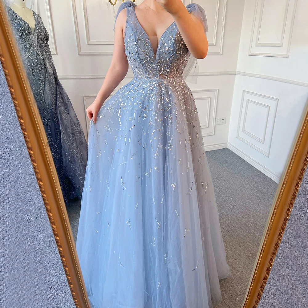HF646 A-Line Evening Party Dresses For Women Hand Make V-Neck Elegant Charming Sleeveless Gowns Vestidos De Noche Robes Soirée
HF646 A-Line Evening Party Dresses For Women Hand Make V-Neck Elegant Charming Sleeveless Gowns Vestidos De Noche Robes Soirée