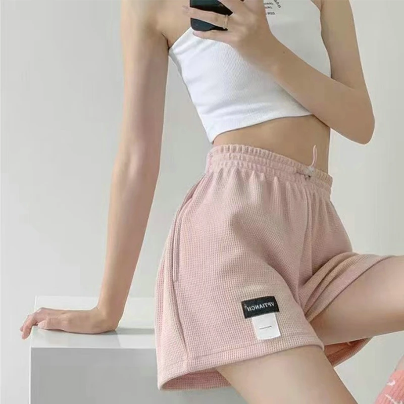 Loose Waffle Sports Shorts Women Hot Pants Pockets Casual High Waisted Fitness Shorts Women'S Gym Shorts Solid Homewear Bottoms
Loose Waffle Sports Shorts Women Hot Pants Pockets Casual High Waisted Fitness Shorts Women'S Gym Shorts Solid Homewear Bottoms