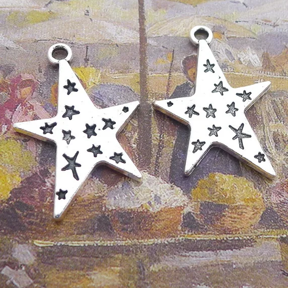 10pcs/lot 25*18mm Antique Silver Alloy Star Charm Pendant For Women DIY Handmade Jewelry Making
10pcs/lot 25*18mm Antique Silver Alloy Star Charm Pendant For Women DIY Handmade Jewelry Making