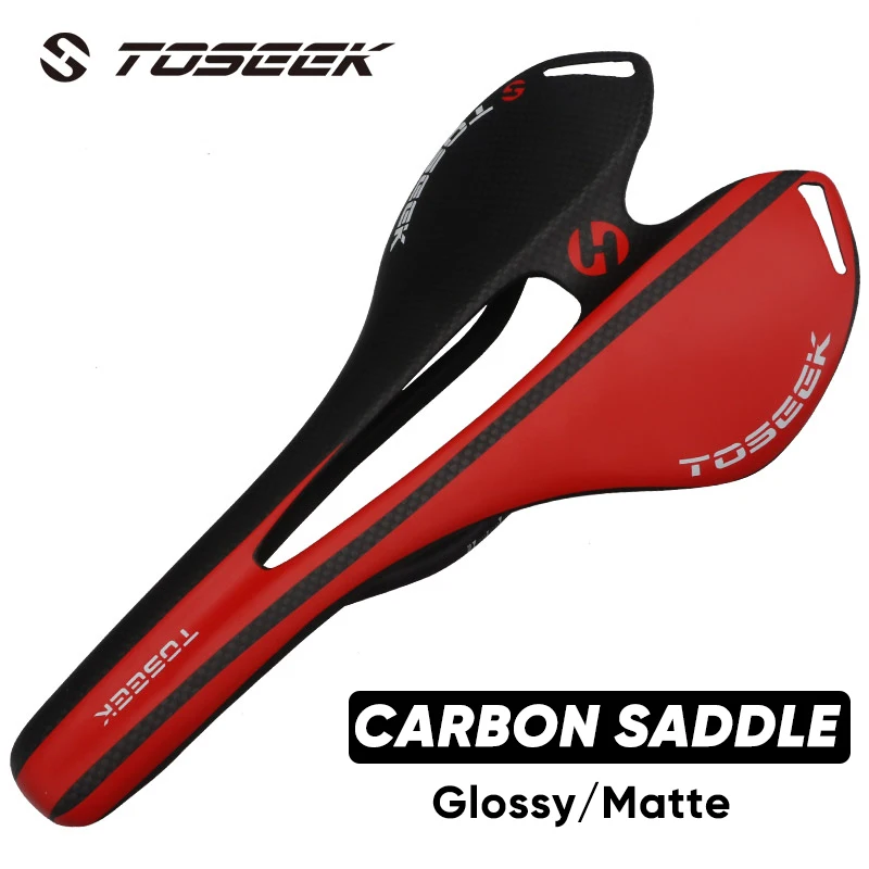 TOSEEK Carbon Fiber Cushion Bike Seat Saddle Ultra-light Soft Riding Saddle Hollow Men Mountain Bicycle Cushion Cycling Parts
TOSEEK Carbon Fiber Cushion Bike Seat Saddle Ultra-light Soft Riding Saddle Hollow Men Mountain Bicycle Cushion Cycling Parts