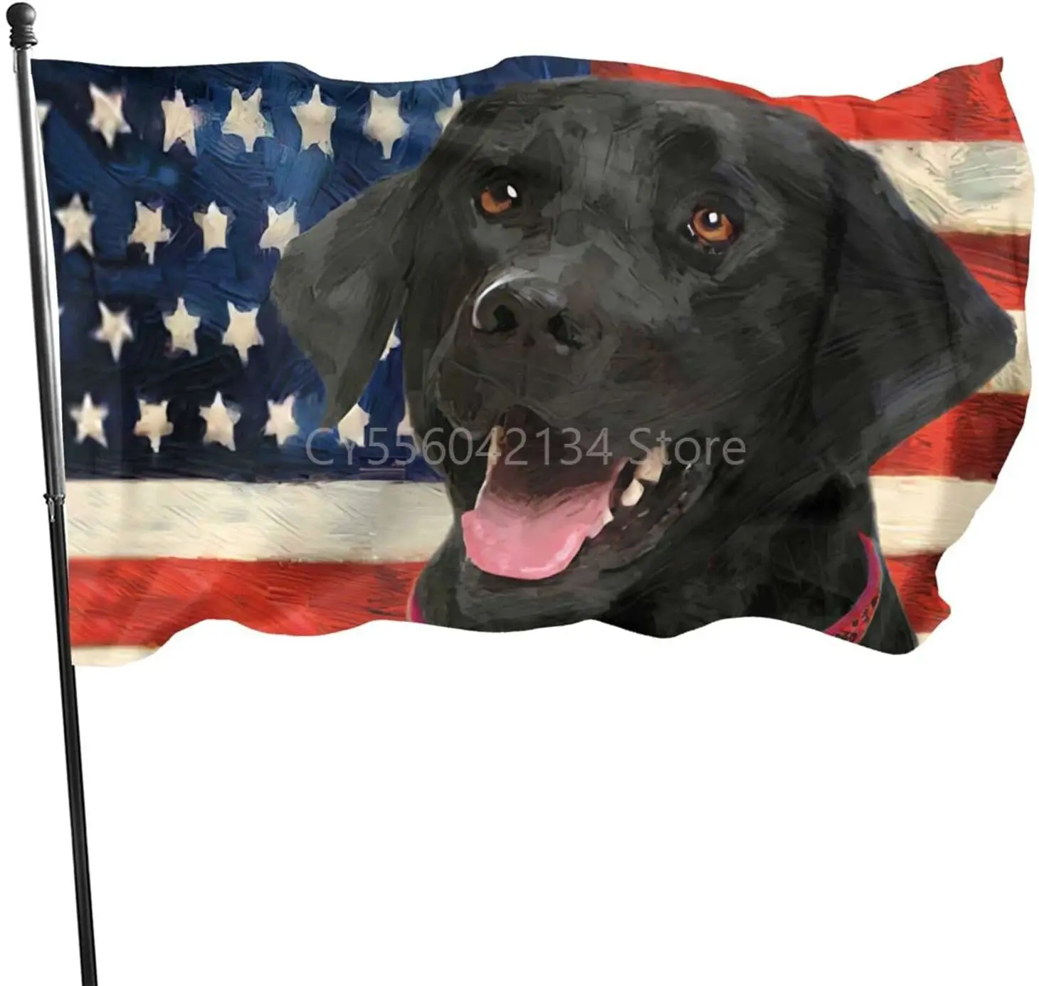 Cute Black Labrador American Flag Lab Dog Patriot flag Home Decoration Outdoor Decor Polyester Banners and Flags
Cute Black Labrador American Flag Lab Dog Patriot flag Home Decoration Outdoor Decor Polyester Banners and Flags