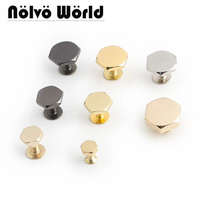 10-50pcs 5 colors 6-8-10-12-14mm hexagonal punk rivets stud screw for bags shoes wallets belts bracelets decorative rivet
10-50pcs 5 colors 6-8-10-12-14mm hexagonal punk rivets stud screw for bags shoes wallets belts bracelets decorative rivet