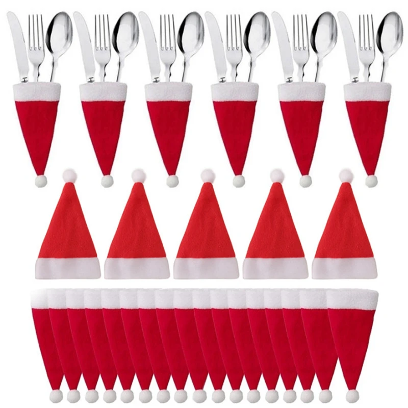 7/15/25pcs Tableware Holder Bag Christmas Decoration For Home Decor Christmas Hats Craft Kitchen Accessories New Year Ornaments
7/15/25pcs Tableware Holder Bag Christmas Decoration For Home Decor Christmas Hats Craft Kitchen Accessories New Year Ornaments