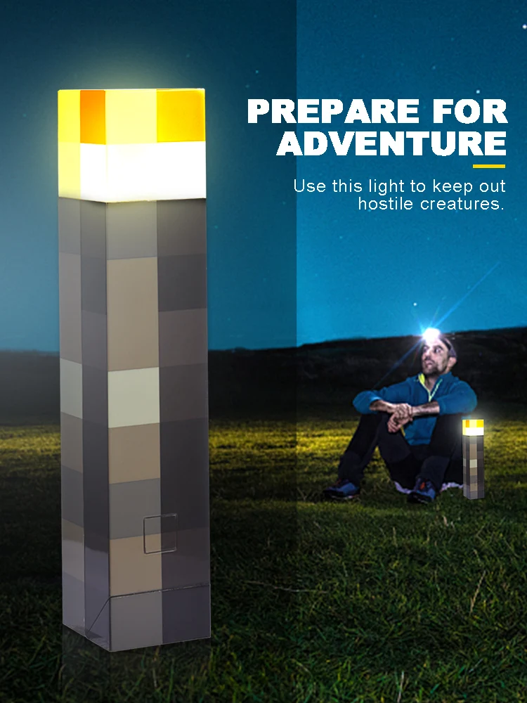 ZK30 Torch LED Lamp Creativity Game Light Rechargeable Ore Lamp Children's Model Weapon Torch Toy Lighting
ZK30 Torch LED Lamp Creativity Game Light Rechargeable Ore Lamp Children's Model Weapon Torch Toy Lighting