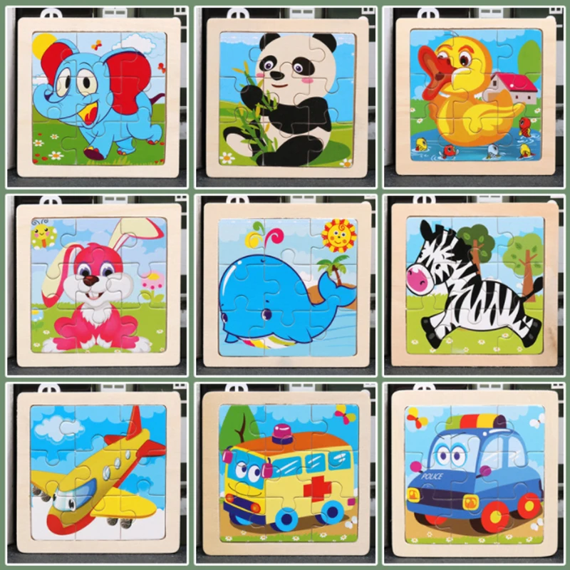 Mini Size 11*11CM Kids Toy Wood Puzzle Wooden 3D Puzzle Jigsaw For Children Baby Animal/Traffic Puzzles Educational Toy
Mini Size 11*11CM Kids Toy Wood Puzzle Wooden 3D Puzzle Jigsaw For Children Baby Animal/Traffic Puzzles Educational Toy
