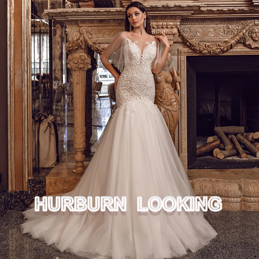 HERBURN Geogeous Mermaid Wedding Gown For Bride Queen Tulle 2023 Trendy Customised Dropping Shipping Robe De Soiree De Mariage
HERBURN Geogeous Mermaid Wedding Gown For Bride Queen Tulle 2023 Trendy Customised Dropping Shipping Robe De Soiree De Mariage
