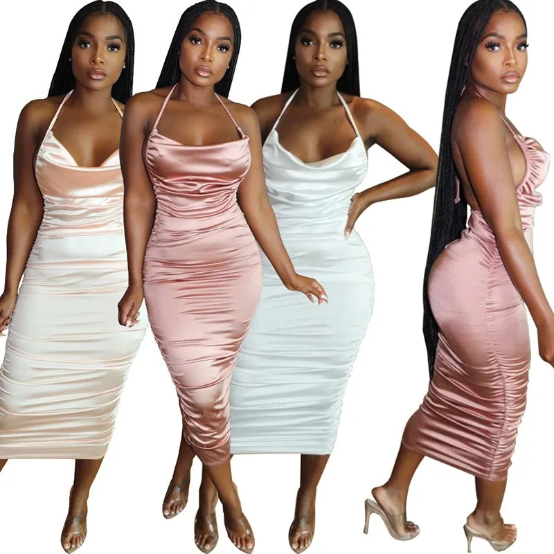 Dress For Beach Outlet Female Clothing Women Summer Neck Drape Backless Solid Spandex Swimsuit Cover Up Pareo Swimwear Bathrobe
Dress For Beach Outlet Female Clothing Women Summer Neck Drape Backless Solid Spandex Swimsuit Cover Up Pareo Swimwear Bathrobe
