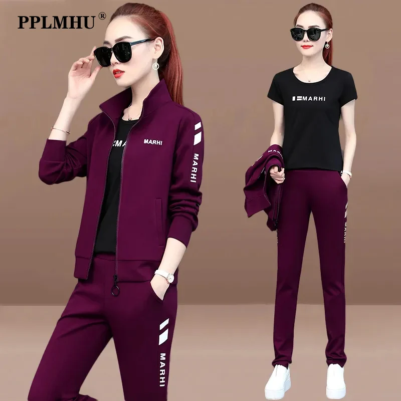 Casual Tracksuit Women 3 Piece Set Spring Plus Size Sweatsuit Zipper Jacket + T-Shirt + Pant Suit Sports Outfit Jogging Femme
Casual Tracksuit Women 3 Piece Set Spring Plus Size Sweatsuit Zipper Jacket + T-Shirt + Pant Suit Sports Outfit Jogging Femme