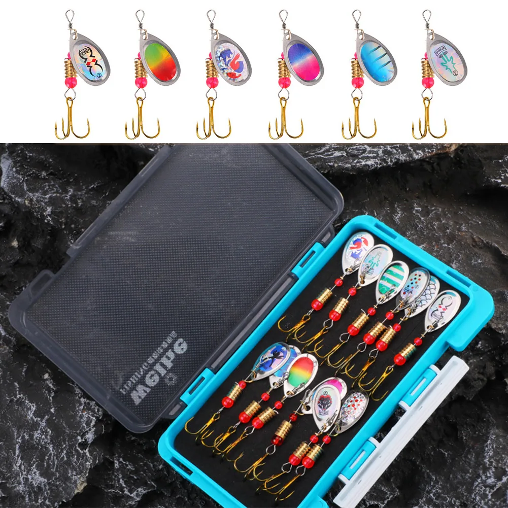 12 Composite Sequins Set Rotating Sequins Fishhook Bait Set Lure Box Set High Reflective Fishing Tackle Accessories Pesca Iscas
12 Composite Sequins Set Rotating Sequins Fishhook Bait Set Lure Box Set High Reflective Fishing Tackle Accessories Pesca Iscas