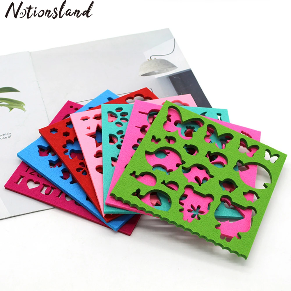 7Pcs Colorful DIY Felt Template Multi Shape Wool Felt Different Patterns Applique Mold For Beginner Handmade Craft Tool
7Pcs Colorful DIY Felt Template Multi Shape Wool Felt Different Patterns Applique Mold For Beginner Handmade Craft Tool