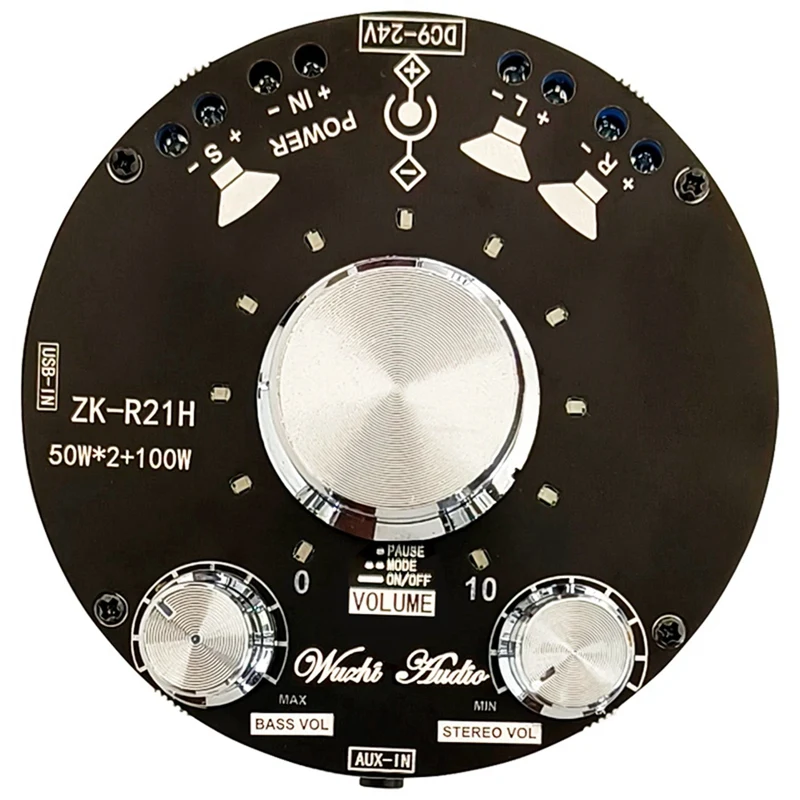 ZK-R21H Bluetooth Sound Power Amplifier Board 2.1 Channel Mini Audio Digital Amp Module TPA3116D2 50Wx2+100W Subwoofer
ZK-R21H Bluetooth Sound Power Amplifier Board 2.1 Channel Mini Audio Digital Amp Module TPA3116D2 50Wx2+100W Subwoofer