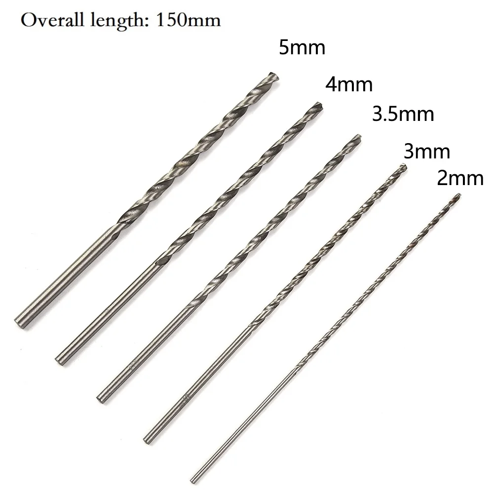 5/10Pcs 150mm Twist Drill Bits Set Extra Long HSS High Speed Steel Drill Bit Hole Saw Cutter For Wood Plastic Metal Alloy 2-5mm
5/10Pcs 150mm Twist Drill Bits Set Extra Long HSS High Speed Steel Drill Bit Hole Saw Cutter For Wood Plastic Metal Alloy 2-5mm