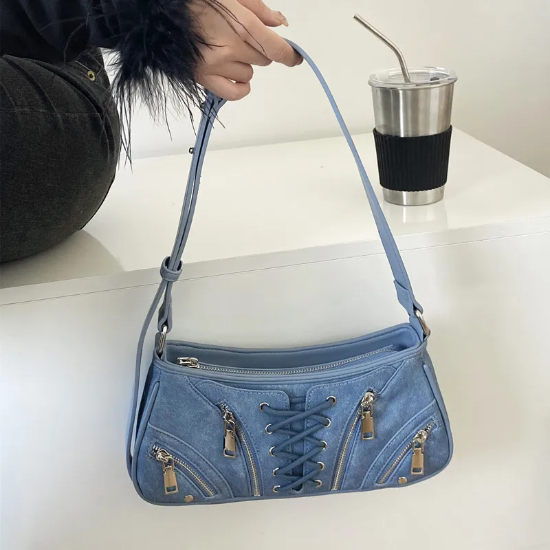 2023 New Ladies Harajuku Denim Shoulder Bag Fashion Trend Ladies Messenger Bag High Quality Casual Underarm Bag Y2k Women's Bag
2023 New Ladies Harajuku Denim Shoulder Bag Fashion Trend Ladies Messenger Bag High Quality Casual Underarm Bag Y2k Women's Bag