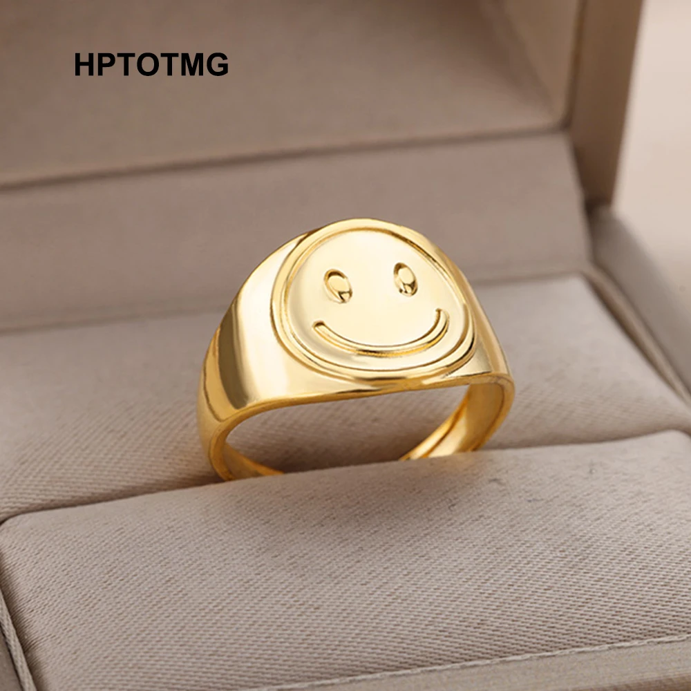 Stainless Steel Goth Smiling Face Gold Rings for Women Men Vintage Punk Smiley Wedding Couple Rings 2022 Trend Jewelry Gifts
Stainless Steel Goth Smiling Face Gold Rings for Women Men Vintage Punk Smiley Wedding Couple Rings 2022 Trend Jewelry Gifts