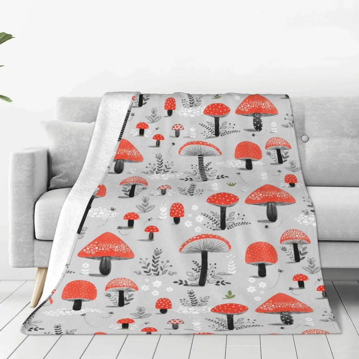 Various Red Mushrooms Soft Flannel Throw Blanket for Couch Bed Warm Blanket Lightweight Blankets for Sofa Travel Blanket
Various Red Mushrooms Soft Flannel Throw Blanket for Couch Bed Warm Blanket Lightweight Blankets for Sofa Travel Blanket