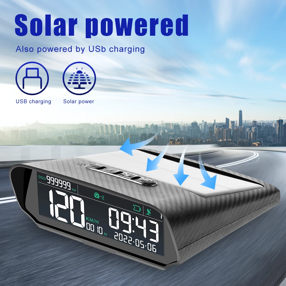 X100 Solar Car HUD GPS Head-up Display LCD Display Windscreen Projector Digital Speedometer Odometer Altitude Overspeed Alarm
X100 Solar Car HUD GPS Head-up Display LCD Display Windscreen Projector Digital Speedometer Odometer Altitude Overspeed Alarm