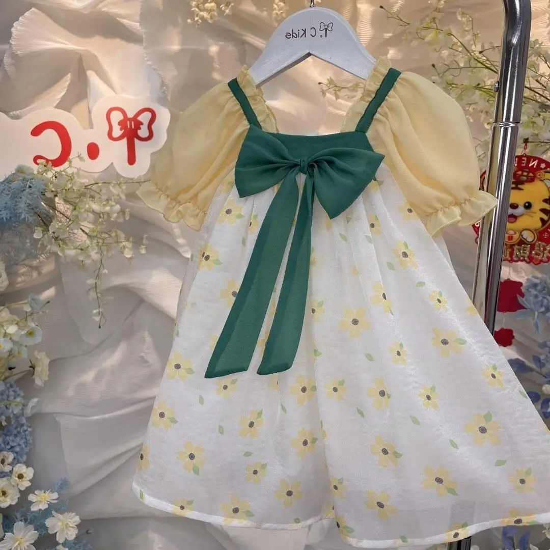 2022 Summer New Girls Short-sleeved Dress Korean Version Fashion Princess Dress Girls Floral Puff Sleeve Luxury Fashion Dress
2022 Summer New Girls Short-sleeved Dress Korean Version Fashion Princess Dress Girls Floral Puff Sleeve Luxury Fashion Dress
