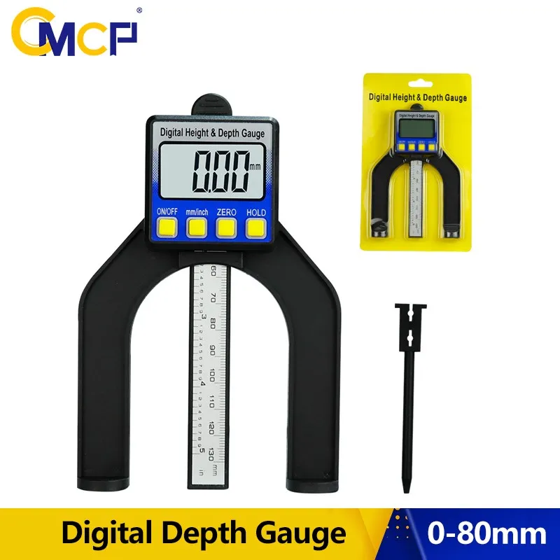 CMCP 0-80mm Digital Depth Gauge LCD Height Gauge Calibrators With Magnetic Feet For Router Tables Woodworking Measuring Tools
CMCP 0-80mm Digital Depth Gauge LCD Height Gauge Calibrators With Magnetic Feet For Router Tables Woodworking Measuring Tools