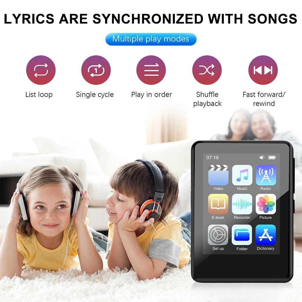 НОВЕЙШИЙ МЕТАЛЛИЧЕСКИЙ MP3-плеер Bluetooth 5,0, полноразмерный сенсорный экран, колонка с электронной книгой, FM-радио, запись видео, MP4 плеер
НОВЕЙШИЙ МЕТАЛЛИЧЕСКИЙ MP3-плеер Bluetooth 5,0, полноразмерный сенсорный экран, колонка с электронной книгой, FM-радио, запись видео, MP4 плеер