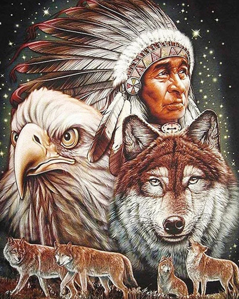 KAMY YI Diamond Diamond Painting Indian Woman Wolf Full Diamond Square Diamond Embroidery Rhinestone Home Decor Animal Pictures
KAMY YI Diamond Diamond Painting Indian Woman Wolf Full Diamond Square Diamond Embroidery Rhinestone Home Decor Animal Pictures