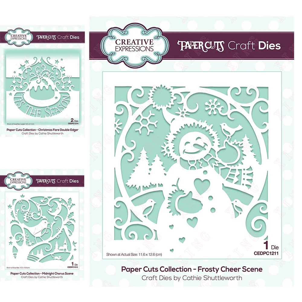 Newest Scrapbook Deco Embossing Craft Reusable Molds frosty Cheer Midnight Chorus Christmas Fare Double Edger Metal Cutting Dies
Newest Scrapbook Deco Embossing Craft Reusable Molds frosty Cheer Midnight Chorus Christmas Fare Double Edger Metal Cutting Dies