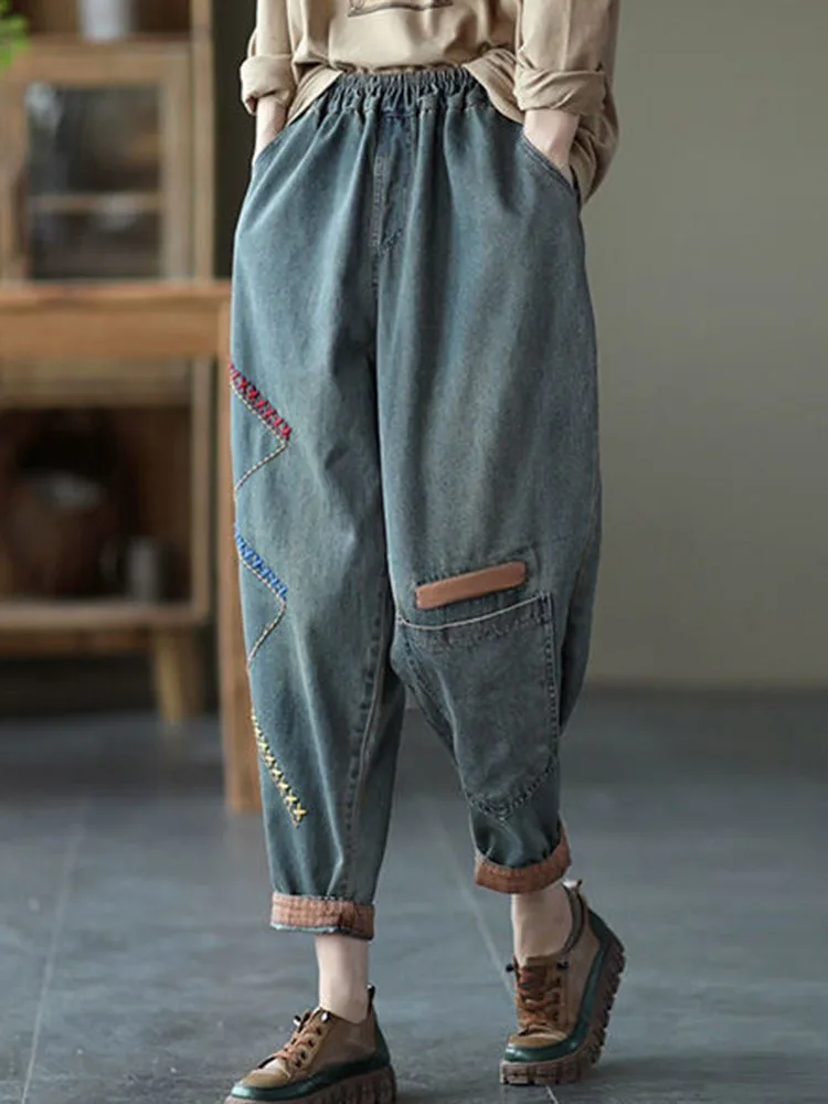 High Waist Casual Jeans Women New Arrival 2022 Spring Korean Style Vintage Embroidery Loose Female Denim Harem Pants D117
High Waist Casual Jeans Women New Arrival 2022 Spring Korean Style Vintage Embroidery Loose Female Denim Harem Pants D117