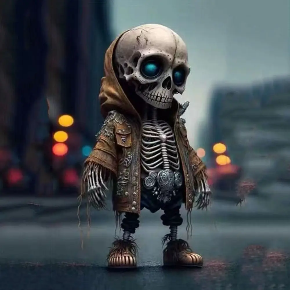 Resin Skeleton Figurines Room Decor Black Cool Skeleton Doll with Jacket Miniatures Skull Statue Halloween
Resin Skeleton Figurines Room Decor Black Cool Skeleton Doll with Jacket Miniatures Skull Statue Halloween