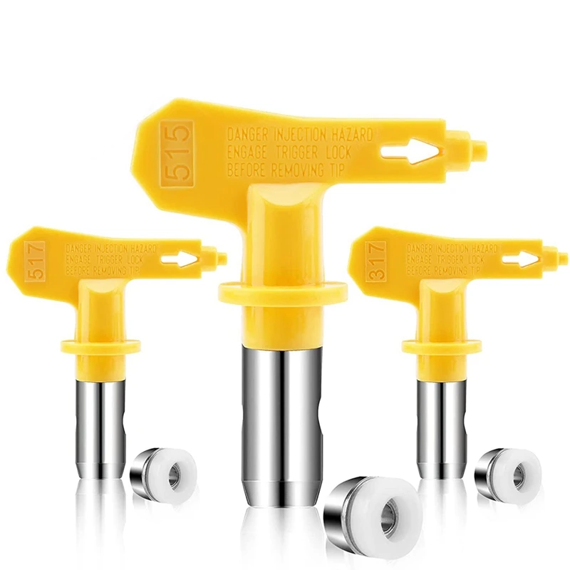 3Pcs Airless Paint Sprayer Tips, 317 517 515 Paint Spray Tip, Spray Paint Nozzle Accessories, Spraying Machine Parts
3Pcs Airless Paint Sprayer Tips, 317 517 515 Paint Spray Tip, Spray Paint Nozzle Accessories, Spraying Machine Parts
