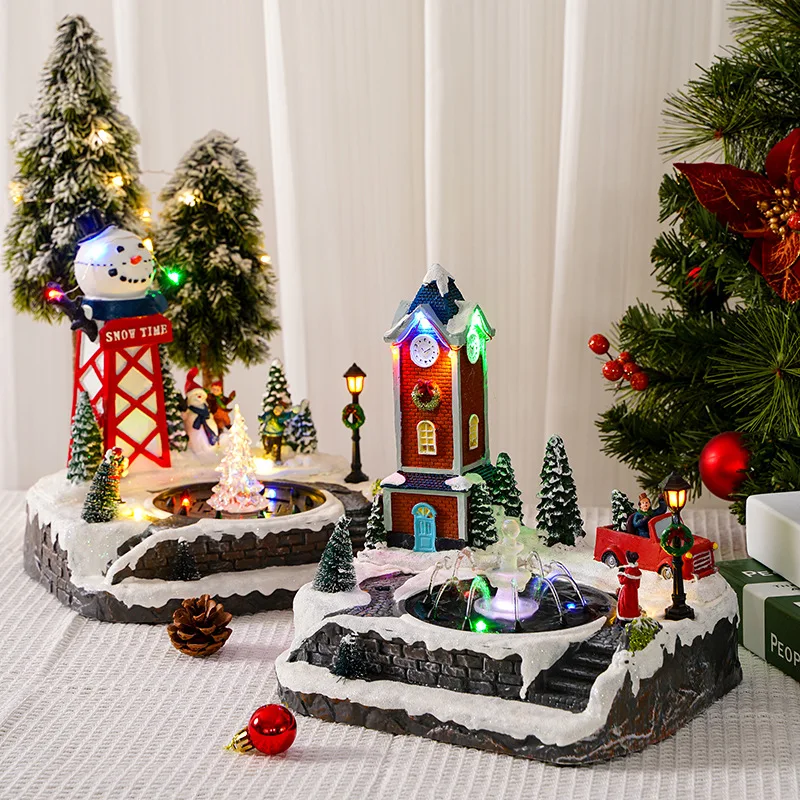 Christmas Resin Musical Fountain Figurine,USB/Battery Lighted Animated,Xmas Village House Scene LED Figurine,Home Tabletop Decor
Christmas Resin Musical Fountain Figurine,USB/Battery Lighted Animated,Xmas Village House Scene LED Figurine,Home Tabletop Decor