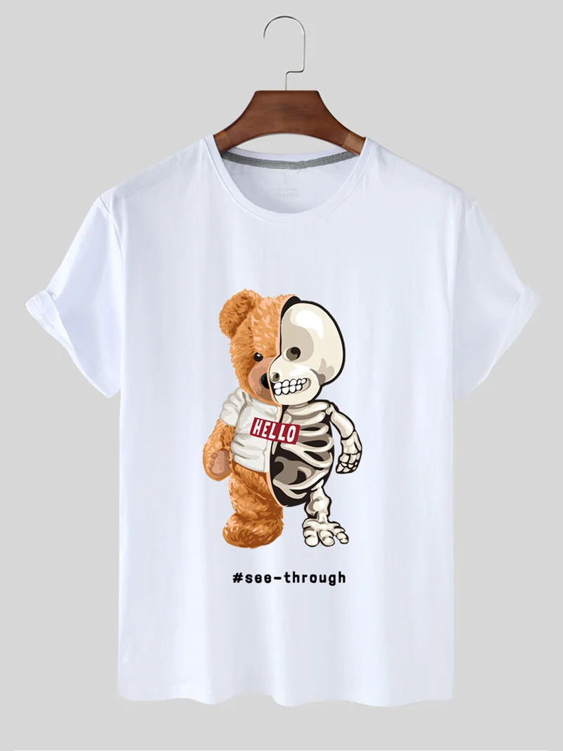 Fashion Creative Bear Printed Tshirt Women Summer Short Sleeved Casual T-shirt Unisex Tops Tees Cartoon Harajuku T Shirt Female
Fashion Creative Bear Printed Tshirt Women Summer Short Sleeved Casual T-shirt Unisex Tops Tees Cartoon Harajuku T Shirt Female