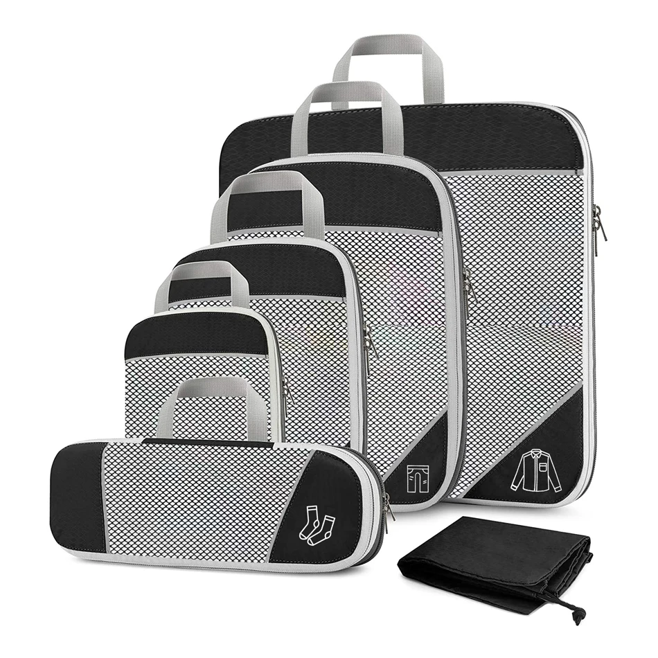 6PCS Compressed Travel Storage Organizer Set With Shoe Bag Mesh Visual Luggage Portable Packing Cubes Lightweight Suitcase Bag
6PCS Compressed Travel Storage Organizer Set With Shoe Bag Mesh Visual Luggage Portable Packing Cubes Lightweight Suitcase Bag