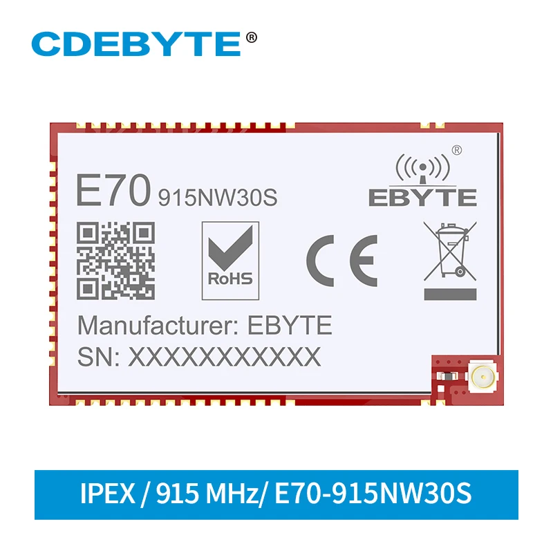 TI CC1310 беспроводной сетевой модуль Star 915 МГц 30 дБм 1 Вт SMD E70-915NW30S 6,5 км беспроводной радиочастотный модуль передатчика
TI CC1310 беспроводной сетевой модуль Star 915 МГц 30 дБм 1 Вт SMD E70-915NW30S 6,5 км беспроводной радиочастотный модуль передатчика