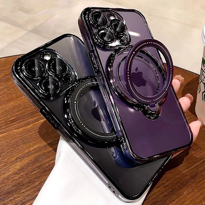 Luxury Magsafe Wireless Charging Case For iPhone 11 12 13 14 15 Pro Max Plus Transparent Magnetic Ring Bracket Bumper Cover
Luxury Magsafe Wireless Charging Case For iPhone 11 12 13 14 15 Pro Max Plus Transparent Magnetic Ring Bracket Bumper Cover