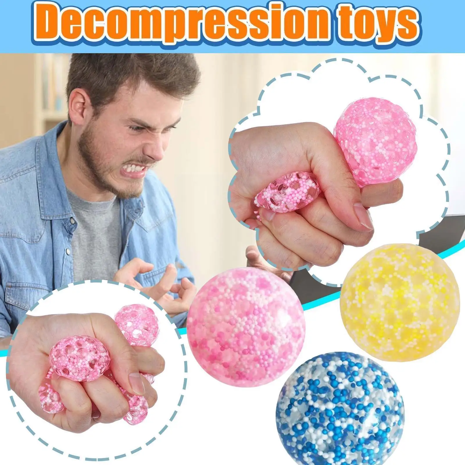 Stress Relief Balls Toy Foam Slow Rebound Vent Decompression Ball Antistress Stress Relief Toy Fidget Stressball For Kids A U5B1
Stress Relief Balls Toy Foam Slow Rebound Vent Decompression Ball Antistress Stress Relief Toy Fidget Stressball For Kids A U5B1