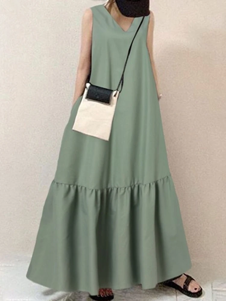 Летнее повседневное однотонное длинное платье без рукавов, элегантное простое офисное платье в стиле Харадзюку, новое модное свободное пли...
Летнее повседневное однотонное длинное платье без рукавов, элегантное простое офисное платье в стиле Харадзюку, новое модное свободное пли...